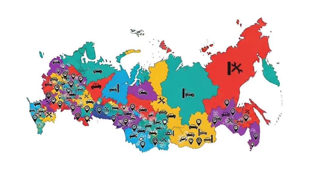 Рейтинг авторазборов по регионам России